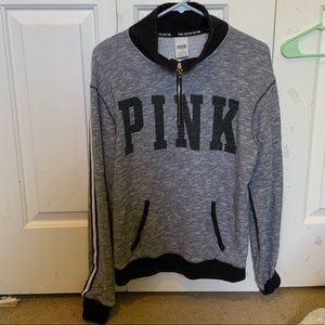 PINK quarter-zip sweatshirt